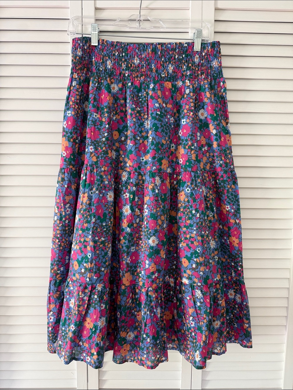RAILS Edina Floral Tiered Cotton Skirt Leilani Floral Midi Skirt Sz M Boho EUC - Picture 4 of 7